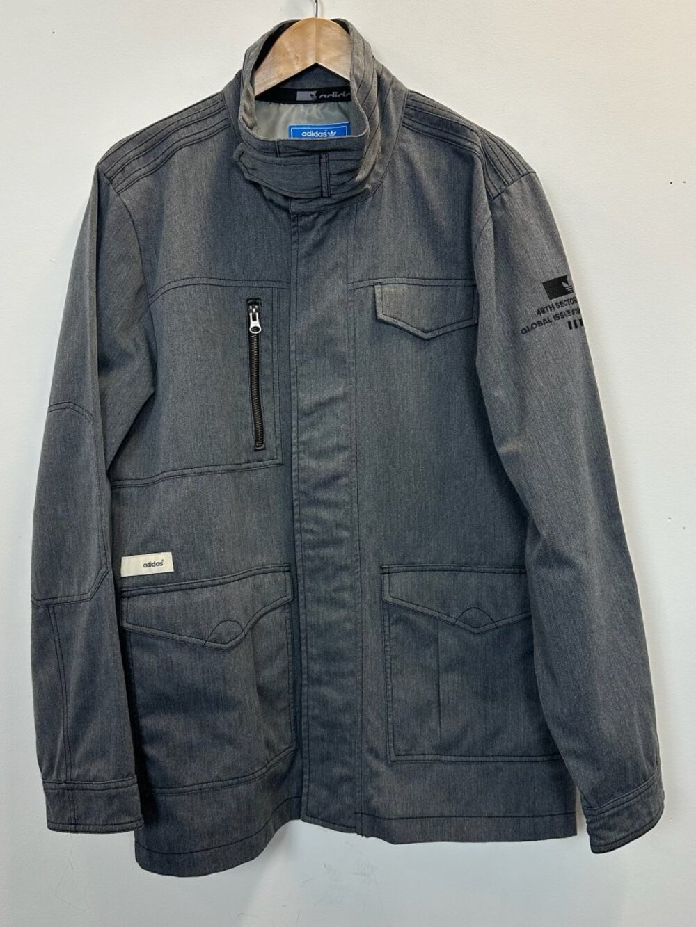 Adidas Originals Pro Utility Jacket Grey Size 50 Military Field Jacket